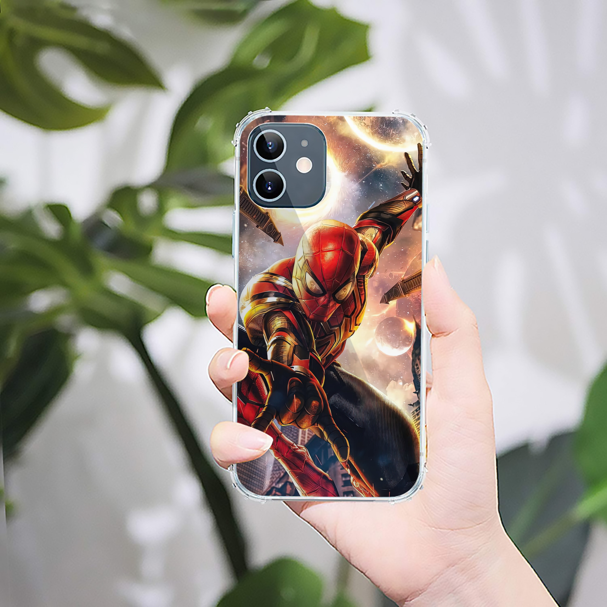 （画像用） Spider Man スパイダーマン 【iPhone 12シリーズ対応】透明スマホケース（クリアソフトケース）